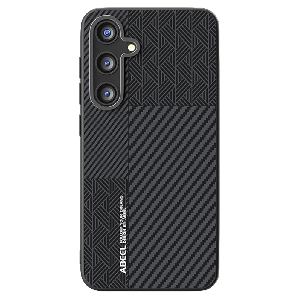 ABEEL For Samsung Galaxy S24+ Magnetic Case PC + TPU + Aluminum Alloy + PU Leather Slim Phone Back Cover