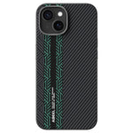 ABEEL For iPhone 15 Case PC + TPU + Aluminum Alloy + PU Leather Slim Phone Back Cover Compatible with MagSafe