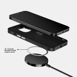ABEEL For iPhone 15 Case PC + TPU + Aluminum Alloy + PU Leather Slim Phone Back Cover Compatible with MagSafe