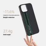 ABEEL For iPhone 15 Case PC + TPU + Aluminum Alloy + PU Leather Slim Phone Back Cover Compatible with MagSafe