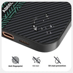 ABEEL For iPhone 16 Pro Max Case PC + TPU + Aluminum Alloy + PU Leather Slim Phone Back Cover Compatible with MagSafe