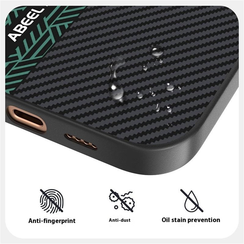 ABEEL For iPhone 16 Pro Max Case PC + TPU + Aluminum Alloy + PU Leather Slim Phone Back Cover Compatible with MagSafe