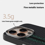 ABEEL For iPhone 16 Pro Max Case PC + TPU + Aluminum Alloy + PU Leather Slim Phone Back Cover Compatible with MagSafe