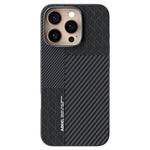 ABEEL For iPhone 16 Pro Max Case PC + TPU + Aluminum Alloy + PU Leather Slim Phone Back Cover Compatible with MagSafe