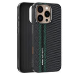 ABEEL For iPhone 16 Pro Case PC + TPU + Aluminum Alloy + PU Leather Slim Phone Back Cover Compatible with MagSafe