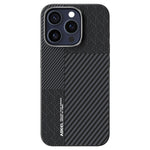 ABEEL For iPhone 15 Pro Max Case PC + TPU + Aluminum Alloy + PU Leather Slim Phone Back Cover Compatible with MagSafe
