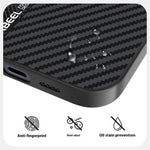 ABEEL For iPhone 15 Pro Max Case PC + TPU + Aluminum Alloy + PU Leather Slim Phone Back Cover Compatible with MagSafe
