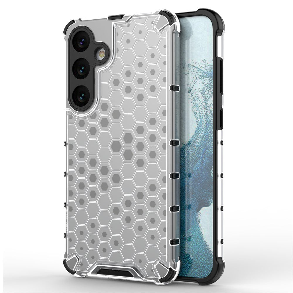 For Samsung Galaxy S25+ Case PC+TPU Phone Cover Honeycomb Shape