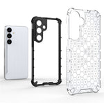 For Samsung Galaxy S25+ Case PC+TPU Phone Cover Honeycomb Shape