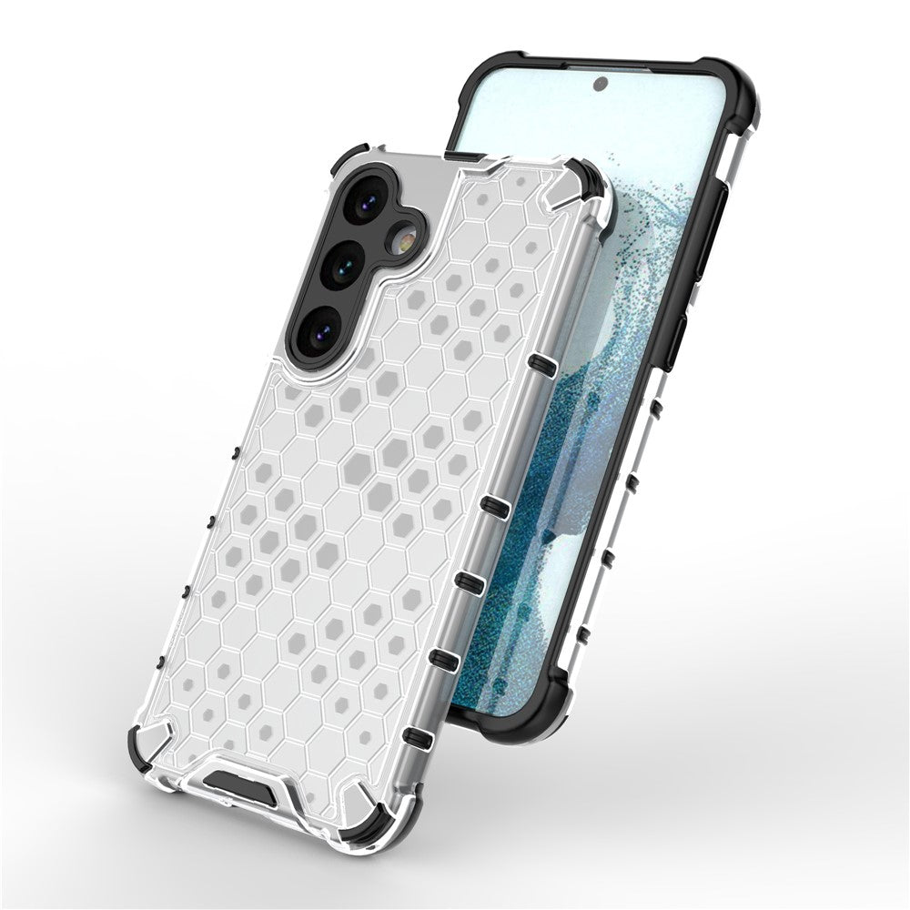 For Samsung Galaxy S25+ Case PC+TPU Phone Cover Honeycomb Shape