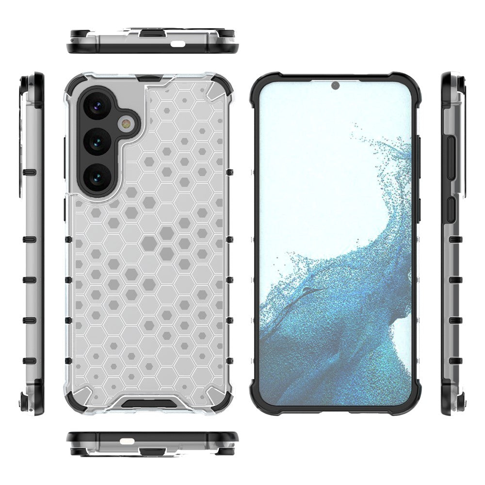 For Samsung Galaxy S25+ Case PC+TPU Phone Cover Honeycomb Shape