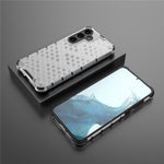 For Samsung Galaxy S25+ Case PC+TPU Phone Cover Honeycomb Shape