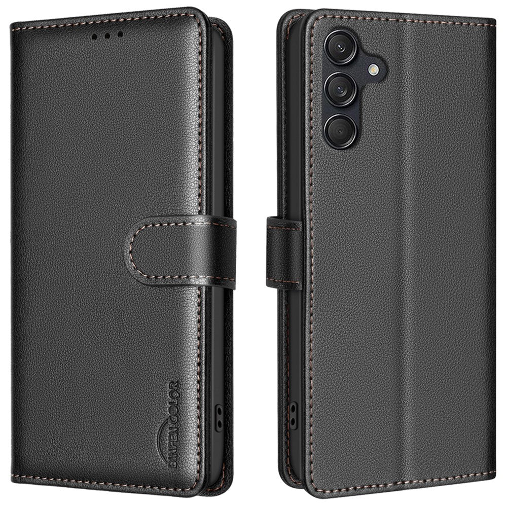 BINFEN COLOR BF32 til Samsung Galaxy A36 5G Læderpung RFID Blokerende Telefoncover