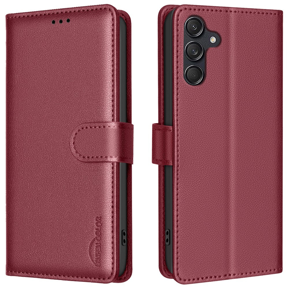 BINFEN COLOR BF32 til Samsung Galaxy A36 5G Læderpung RFID Blokerende Telefoncover