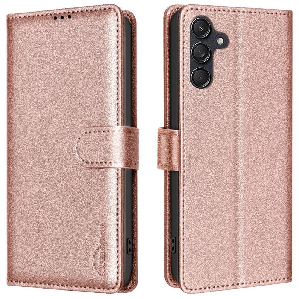 BINFEN COLOR BF32 til Samsung Galaxy A36 5G Læderpung RFID Blokerende Telefoncover