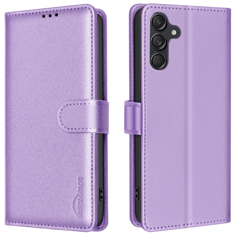 BINFEN COLOR BF32 til Samsung Galaxy A36 5G Læderpung RFID Blokerende Telefoncover
