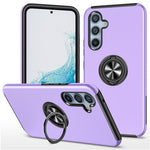For Samsung Galaxy S25 Case PC+TPU Phone Cover with Rotatable Ring Holder
