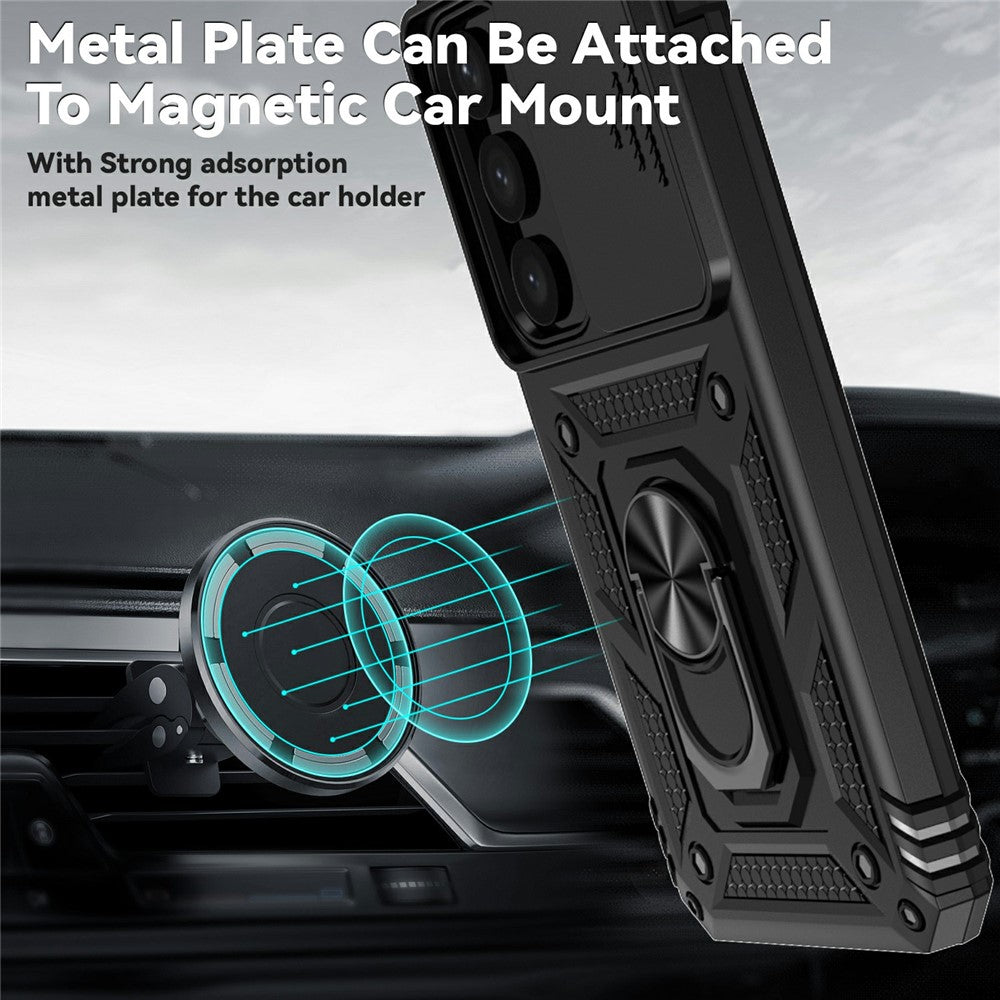 For Samsung Galaxy S25 Case PC + TPU Phone Cover Lens Ultimate Protection Kickstand