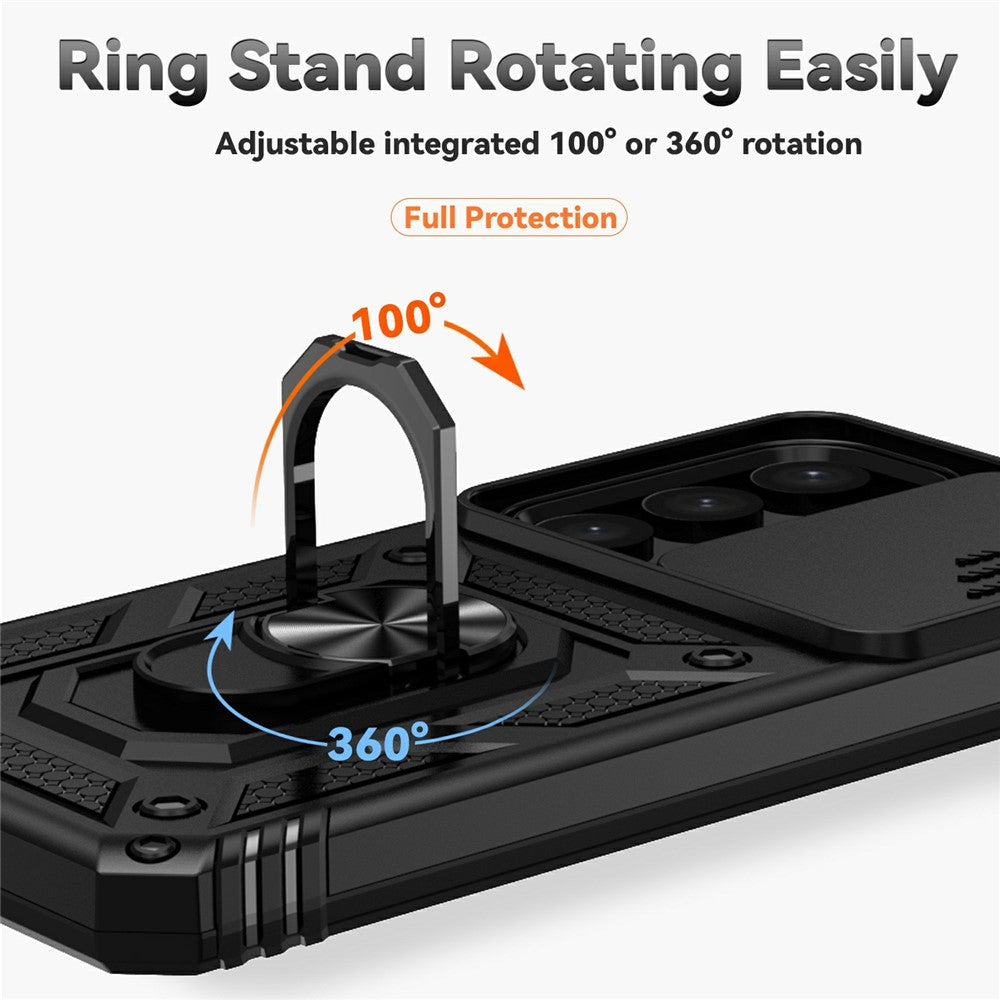 For Samsung Galaxy S25 Case PC + TPU Phone Cover Lens Ultimate Protection Kickstand