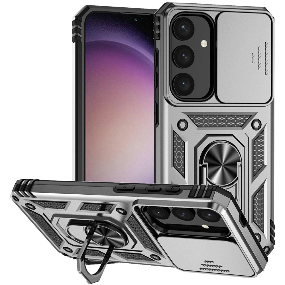 For Samsung Galaxy S25 Case PC + TPU Phone Cover Lens Ultimate Protection Kickstand
