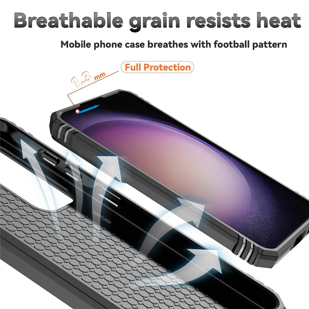 For Samsung Galaxy S25+ Case PC + TPU Phone Cover Lens Ultimate Protection Kickstand