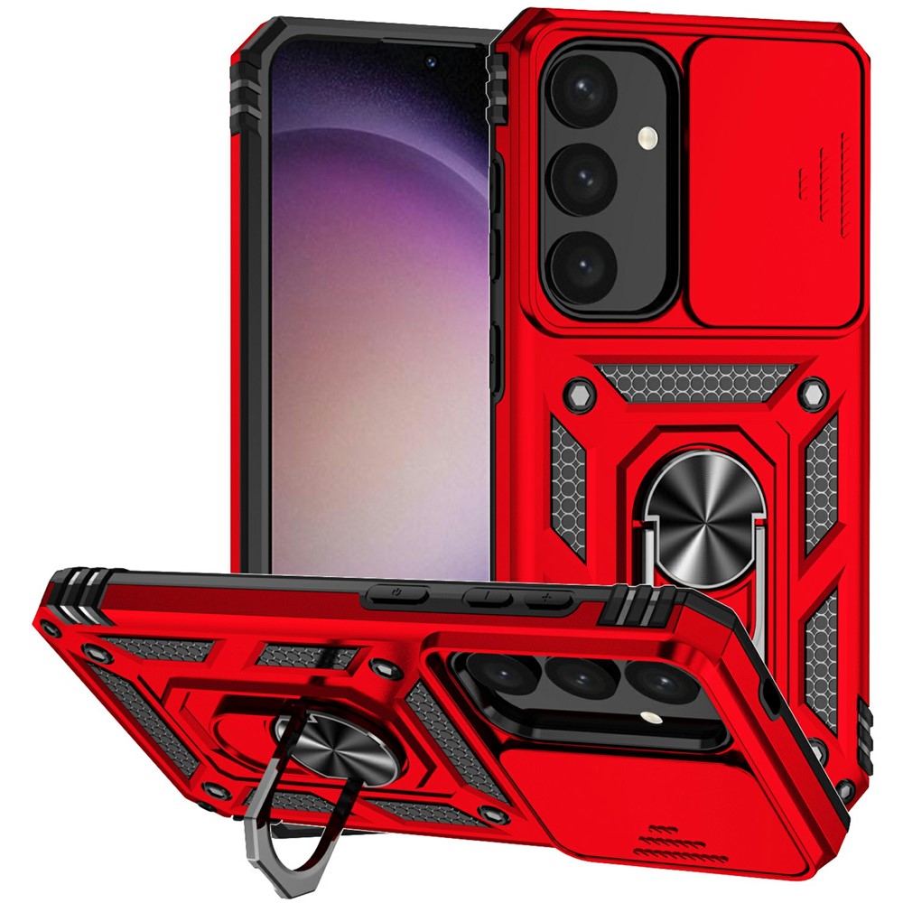 For Samsung Galaxy S25+ Case PC + TPU Phone Cover Lens Ultimate Protection Kickstand