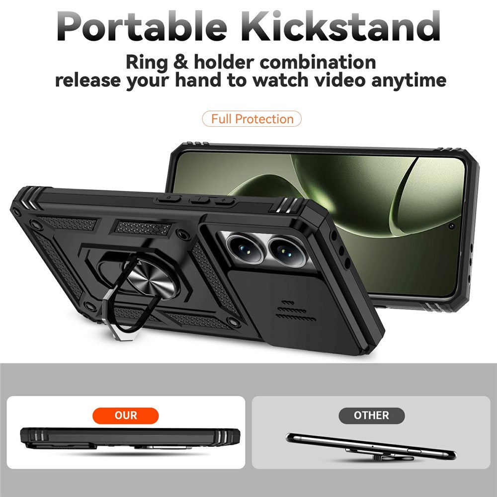 For Xiaomi 14T Case PC + TPU Phone Cover Lens Ultimate Protection Kickstand