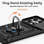 For Xiaomi 14T Case PC + TPU Phone Cover Lens Ultimate Protection Kickstand