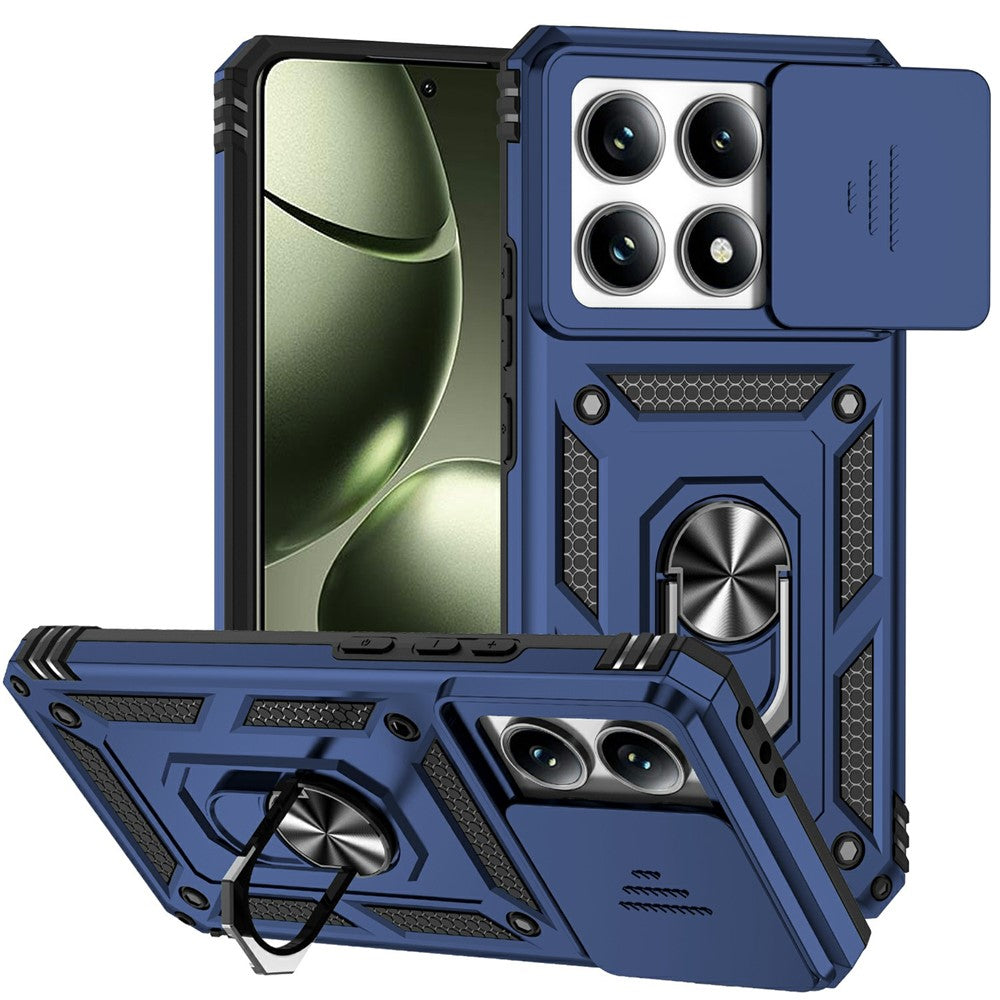 For Xiaomi 14T Case PC + TPU Phone Cover Lens Ultimate Protection Kickstand