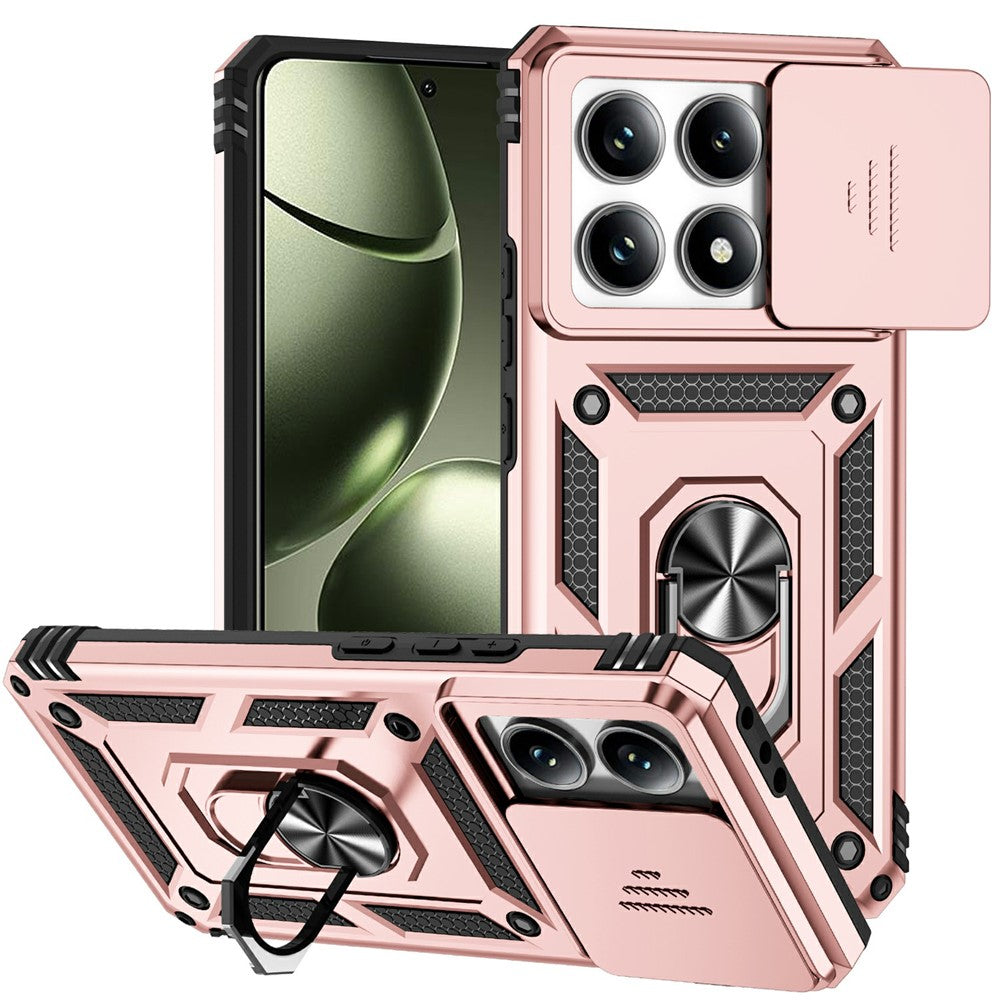 For Xiaomi 14T Case PC + TPU Phone Cover Lens Ultimate Protection Kickstand