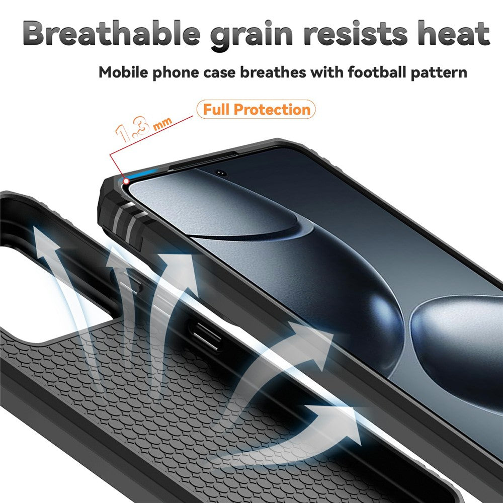 For Xiaomi 14T Pro Case PC + TPU Phone Cover Lens Ultimate Protection Kickstand