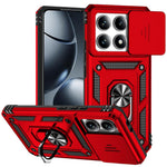 For Xiaomi 14T Pro Case PC + TPU Phone Cover Lens Ultimate Protection Kickstand