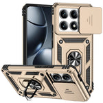 For Xiaomi 14T Pro Case PC + TPU Phone Cover Lens Ultimate Protection Kickstand