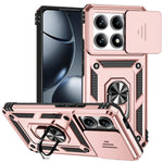For Xiaomi 14T Pro Case PC + TPU Phone Cover Lens Ultimate Protection Kickstand
