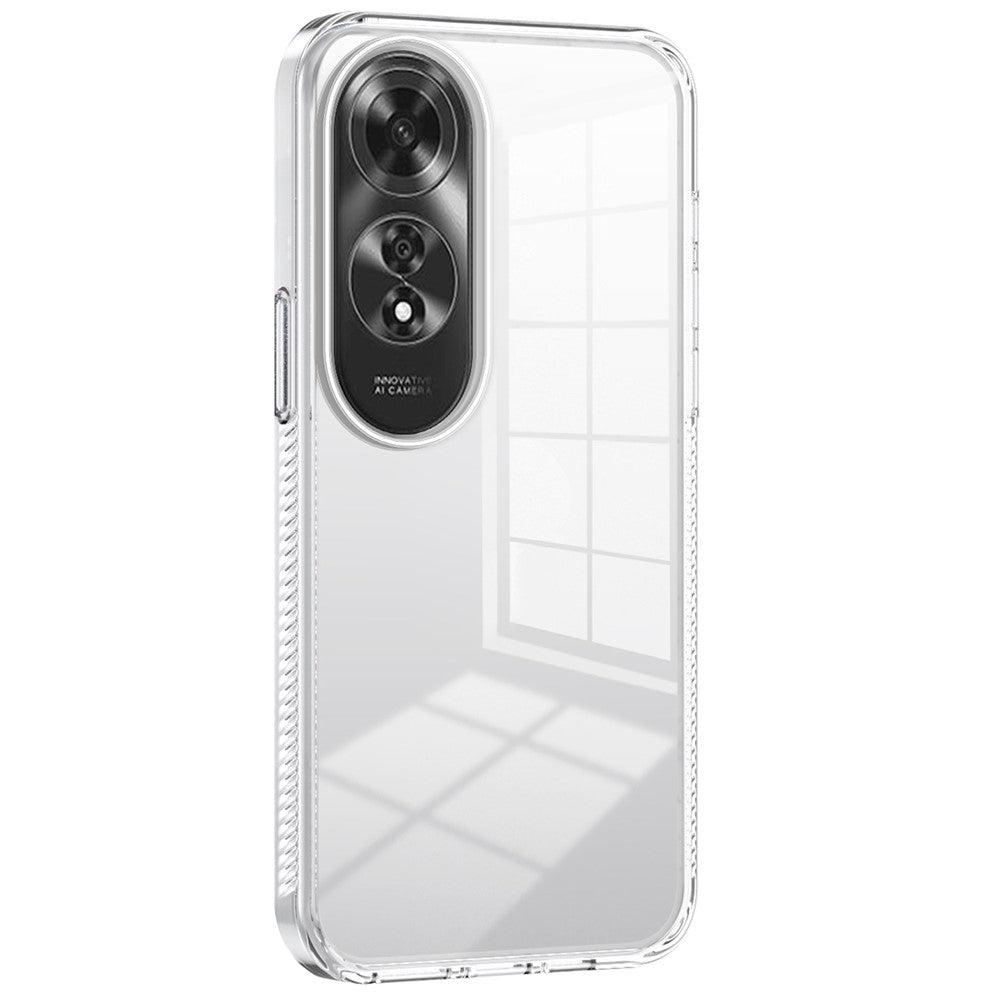 For Oppo A60 4G Clear Phone Case TPU+PC Anti-Slip Drop-Proof Back Cover