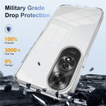 For Oppo A60 4G Clear Phone Case TPU+PC Anti-Slip Drop-Proof Back Cover