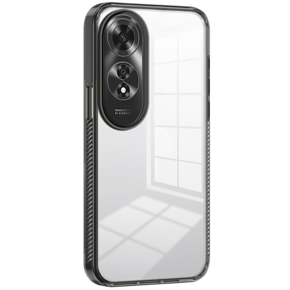 For Oppo A60 4G Clear Phone Case TPU+PC Anti-Slip Drop-Proof Back Cover