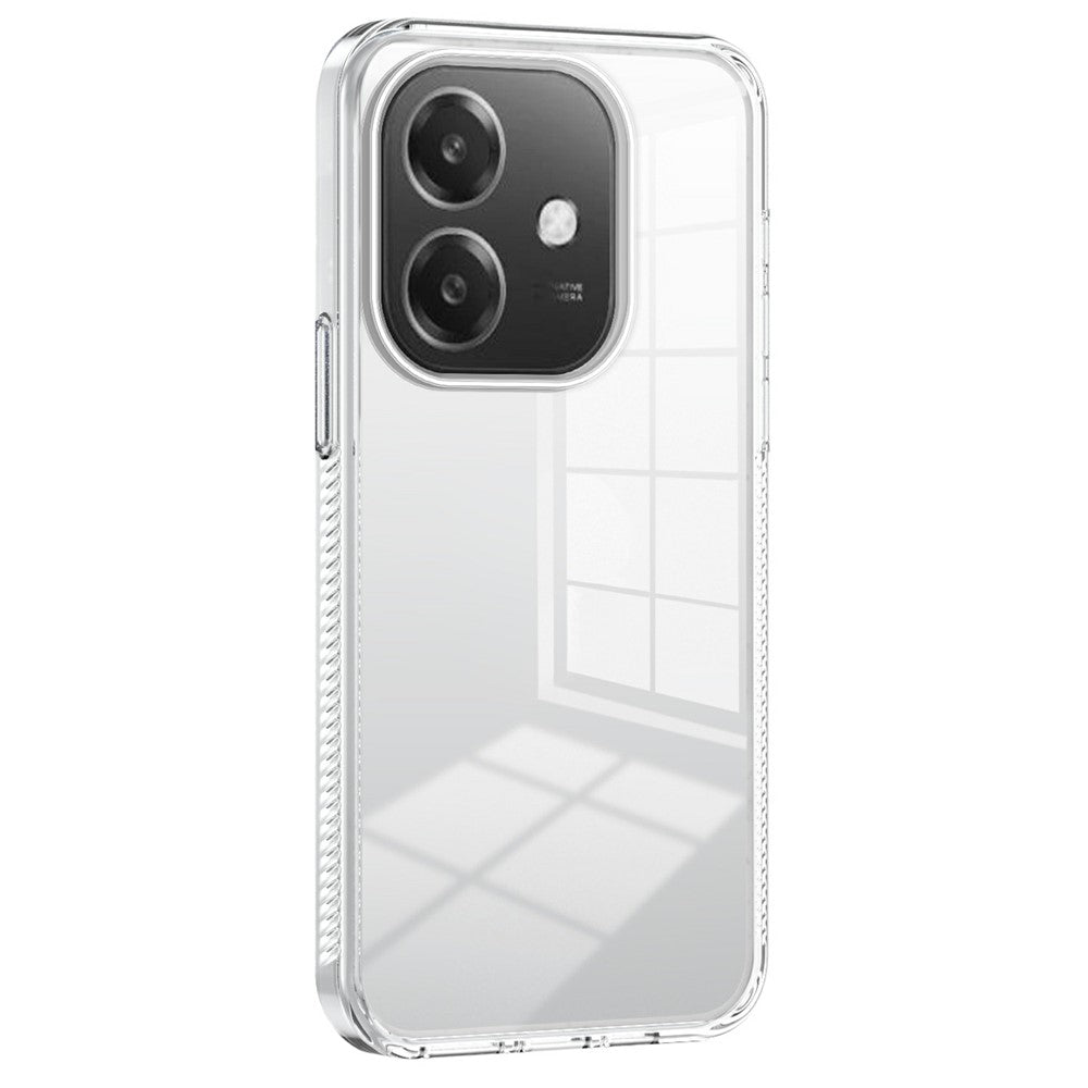 For Oppo A40 4G Clear Phone Case TPU+PC Anti-Slip Drop-Proof Back Cover