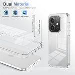 For Oppo A40 4G Clear Phone Case TPU+PC Anti-Slip Drop-Proof Back Cover
