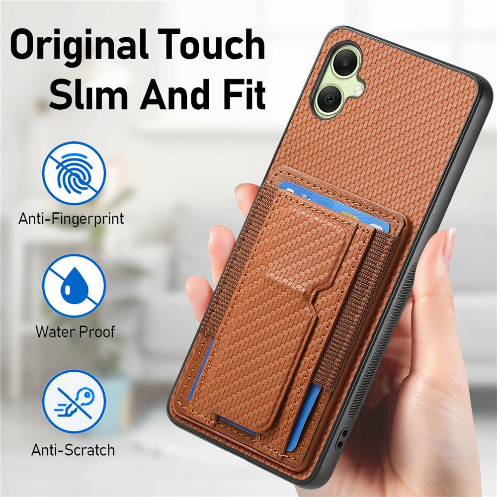For Samsung Galaxy A06 4G Case Kickstand Card Holder Leather Back Cover