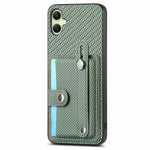 For Samsung Galaxy A06 4G Case Wristband Anti-Drop Leather Back Cover Card Holder
