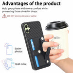 For Samsung Galaxy A06 4G Case Wristband Anti-Drop Leather Back Cover Card Holder