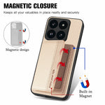 For Xiaomi 14T Case RFID Blocking Card Holder Carbon Fiber Leather+PC+TPU Phone Cover
