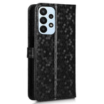 Til Samsung Galaxy A23 4G / 5G (Global Version) PU-læder Flipcover med Prikket Mønster, Imprægneret Pung, Justerbar Stand, Magnetisk Telefonetui med Rem