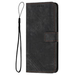 For Xiaomi Redmi Note 14 Pro+ 5G / Note 14 Pro 5G / Poco X7 5G Case Imprinted Lines Leather Phone Cover Folding Stand