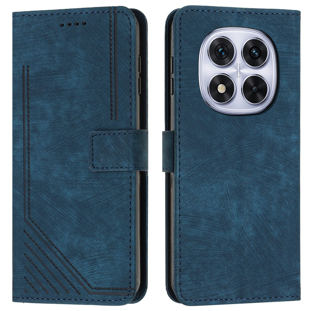 For Xiaomi Redmi Note 14 Pro+ 5G / Note 14 Pro 5G / Poco X7 5G Case Imprinted Lines Leather Phone Cover Folding Stand