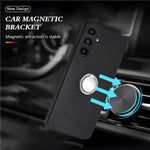 For Samsung Galaxy A37 5G / A36 5G Matte Case Ring Kickstand Soft TPU Phone Cover