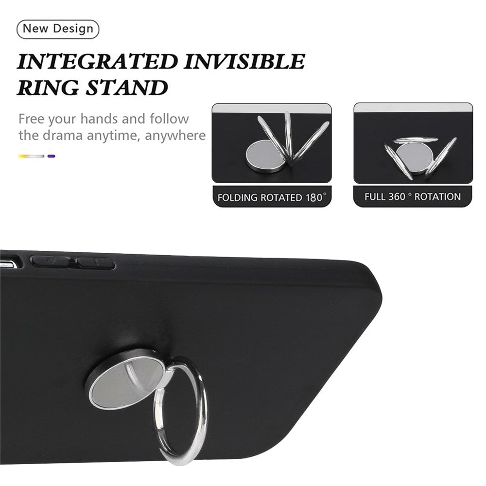 For Samsung Galaxy A37 5G / A36 5G Matte Case Ring Kickstand Soft TPU Phone Cover