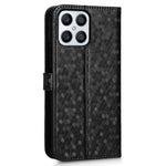 Til Honor X8 4G 4G Fuldt dækkende PU Læder Telefoncover Prikket Mønster Præget Pung Stand Magnetisk Telefoncover med Rem