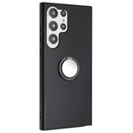 For Samsung Galaxy S25 Ultra Matte Case Ring Kickstand Soft TPU Phone Cover